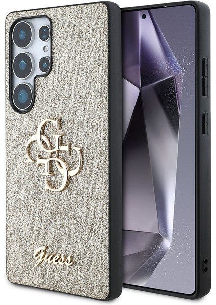 Galaxy S25 Ultra Kılıf Guess Orjinal Lisanslı 4g Büyük Metal Logolu Glitter Kapak Gold fiyatları