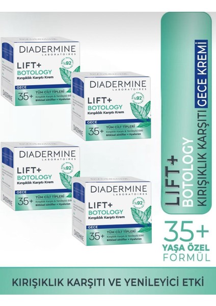 Lift+Botology Krem Diadermine Gece Kremi 50 ml x 4 Adet