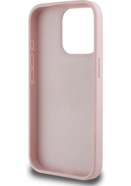 iPhone 15 Pro Max Kılıf Guess Orjinal Lisanslı Gül Baskılı Büyük Metal Logo Dizaynlı Kapak Pembe fırsatları