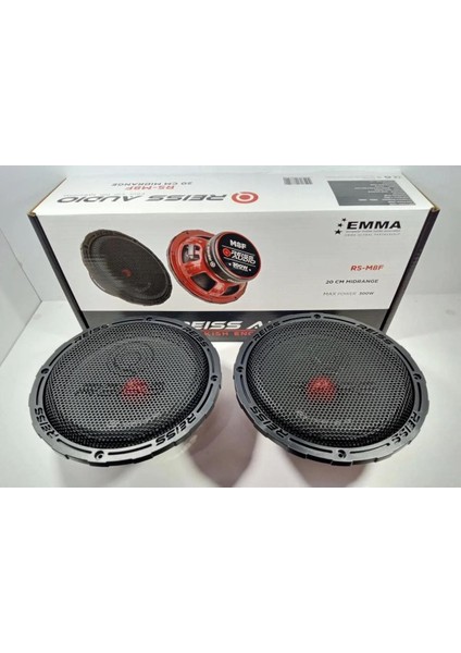 RS-M8F 20CM Midrange Ciftti 600WATT 300RMS Iki Adet Kapaklı