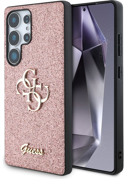 Galaxy S25 Ultra Kılıf Guess Orjinal Lisanslı 4g Büyük Metal Logolu Glitter Kapak Pembe fiyatları