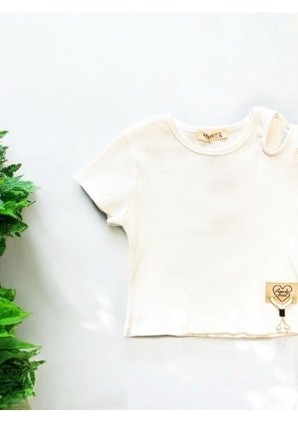 Kız Çocuk Fitilli Omzu Açık Pamuklu Bluz modelleri