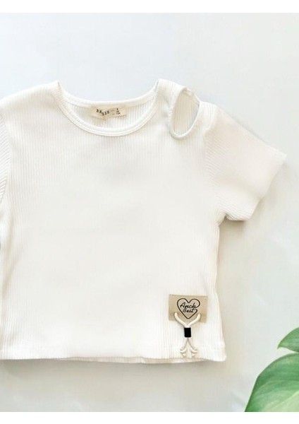 Kız Çocuk Fitilli Omzu Açık Pamuklu Bluz fırsatları