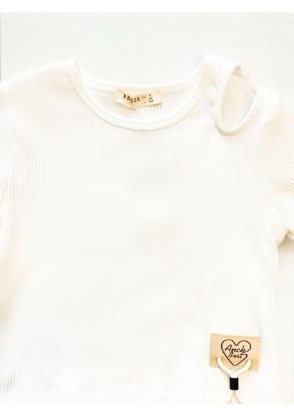 Kız Çocuk Fitilli Omzu Açık Pamuklu Bluz indirimleri