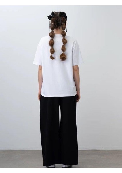 Kız Çocuk Tavşan Baskılı Oversize Tasarım Tshirt modelleri