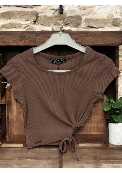 Kız Çocuk Crop Yandan Pencereli Bluz fiyatları
