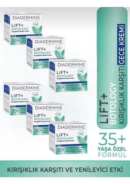 Lift+Botology Diadermine Krem Gece Kremi 50 ml x 6 Adet