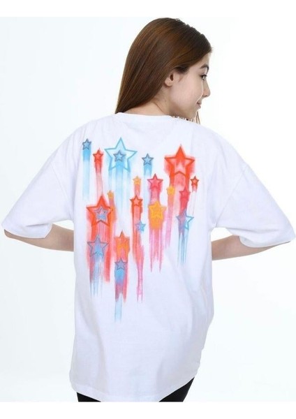 Kız Çocuk Yıldız Baskılı Tshirt