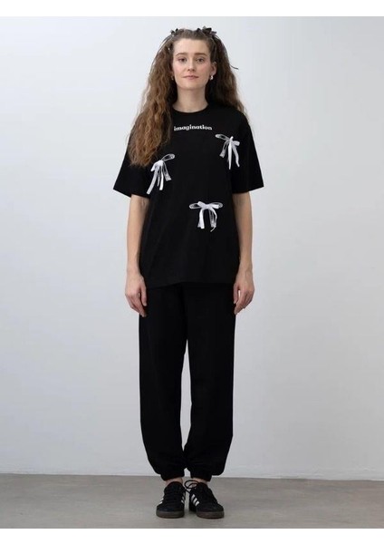 Kız Çocuk Fiyonk Detaylı Oversize T-Shirt indirimleri