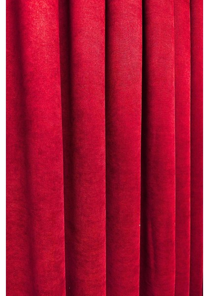 Barcelona Kadife Dokulu Fon Perde Kırmızı (Pilesiz) modelleri