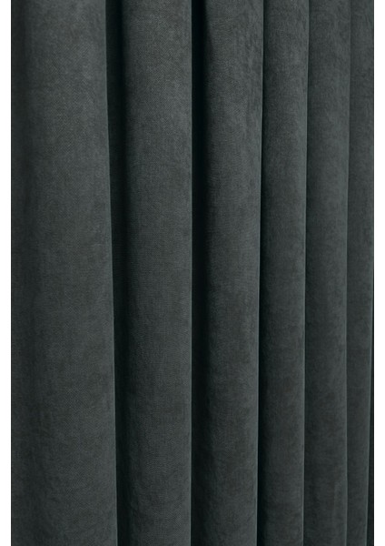 Barcelona Kadife Dokulu Fon Perde Antrasit (Pilesiz) modelleri