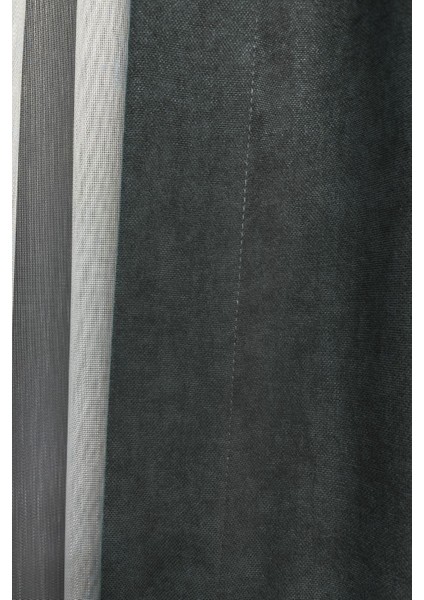 Barcelona Kadife Dokulu Fon Perde Antrasit (Pilesiz) fırsatları