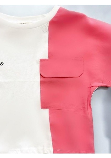 Kız Çocuk Good Things Yazılı Çift Renk Tshirt fırsatları