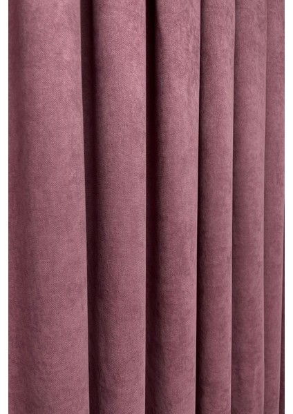 Barcelona Kadife Dokulu Fon Perde Gülkurusu (Pilesiz) modelleri