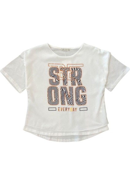 Kız Çocuk Pamuklu Rahat Kesim Strong Tshirt modelleri