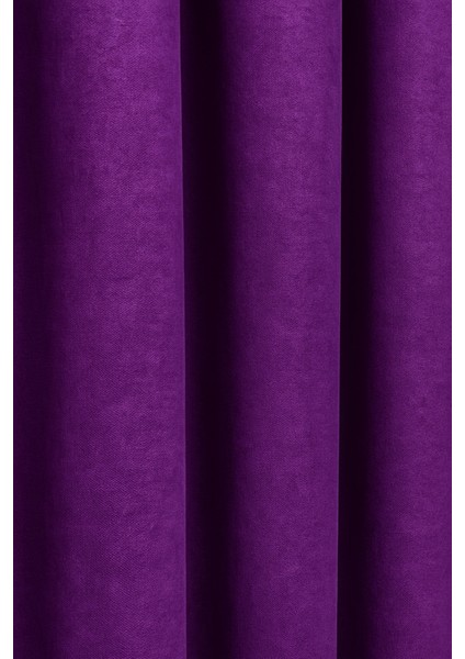 Barcelona Kadife Dokulu Fon Perde Mor (Pilesiz) fırsatları