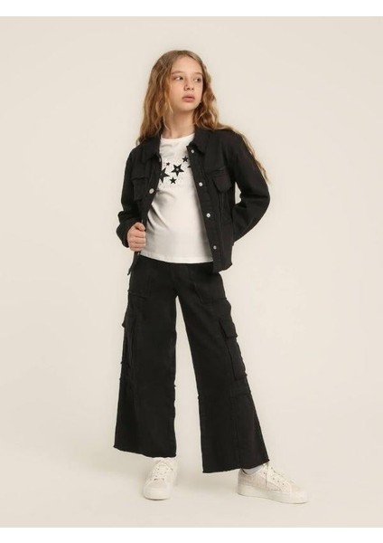 Kız Çocuk Yıldız Taş Işlemeli Tasarım T-Shirt fırsatları