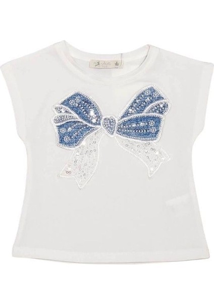 Kız Çocuk Fiyonklu Işlemeli T-Shirt fiyatları