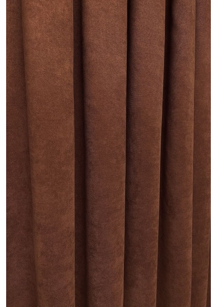 Barcelona Kadife Dokulu Fon Perde Sütlü Kahve (Pilesiz) modelleri