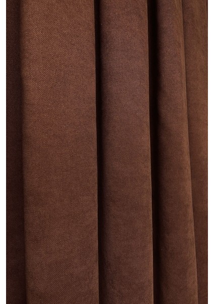 Barcelona Kadife Dokulu Fon Perde Sütlü Kahve (Pilesiz) fırsatları