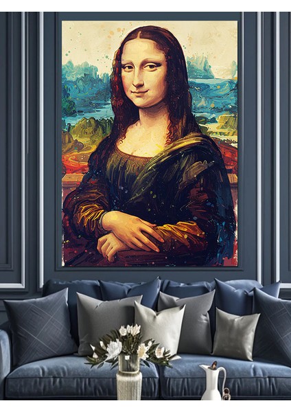Mona Lisa Portresi Dekoratif Kanvas - Mdf Ahşap Tablo