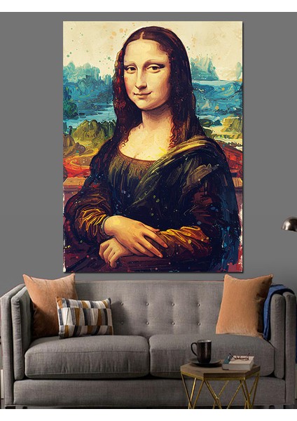 Mona Lisa Portresi Dekoratif Kanvas - Mdf Ahşap Tablo modelleri