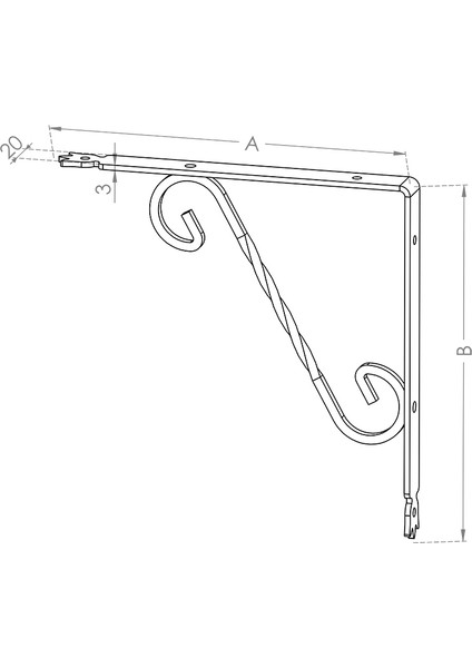 Kristal Fırat 25X15 Raf Altı