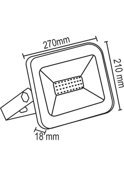 100 Watt Slim Kasa LED Projektör