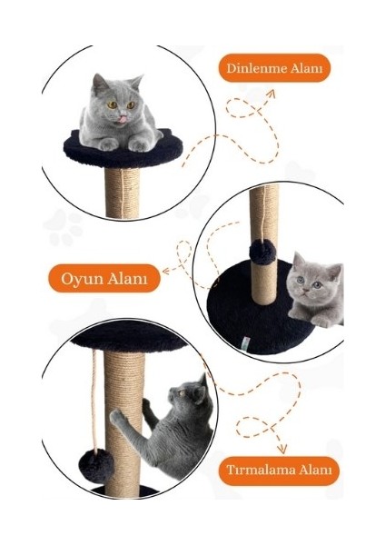 Stepli Kedi Tırmalama Tahtası Siyah fiyatları