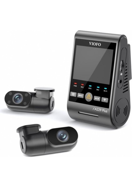A229 Plus 3 Kameralı Ön-Iç-Arka 2K+2K+1080P Hdr Sony Starvis 2 Wifi Gps’li Araç Kamerası