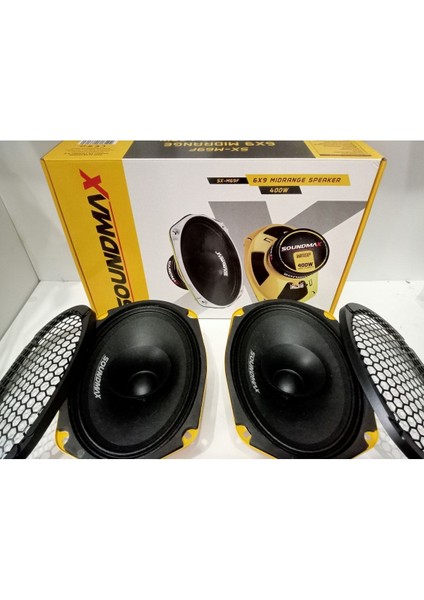 Soundmax Oval Midrange Hoparlör - 400W 100RMS Soundmax Kayık Midrange