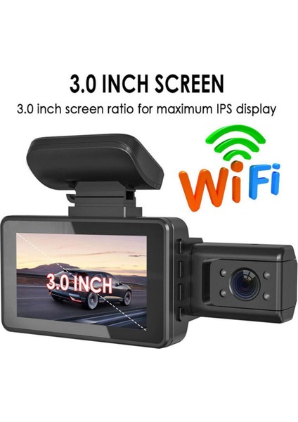 Gece Sürüş Için Araba Dvr'ı Gece Görüş 130W Kamera Hd 1080P Kontrolü Kablosuz Park Modu