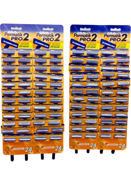 PERMATİK PRO 2 ÇİFT BIÇAKLI SAPLI JİLET 96 PARÇA (3791)