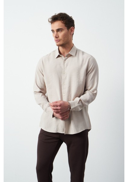 Modal Uzun Kol Rahat Kesim Erkek Gömlek