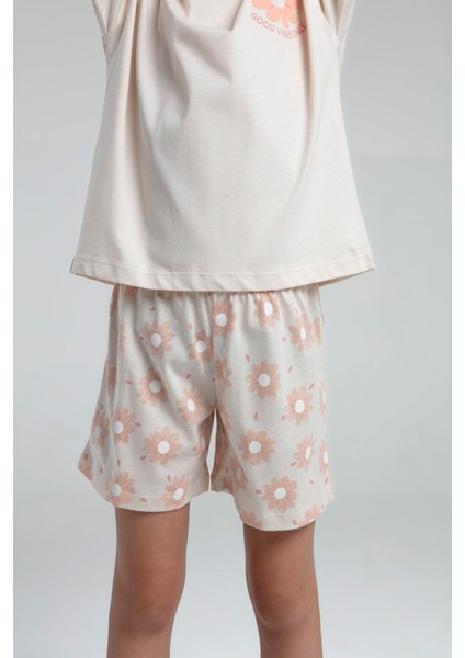 RP3609 - Bej - Rolypoly Kız Çocuk Şort Takım fırsatları