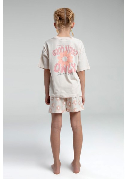 RP3609 - Bej - Rolypoly Kız Çocuk Şort Takım indirimleri