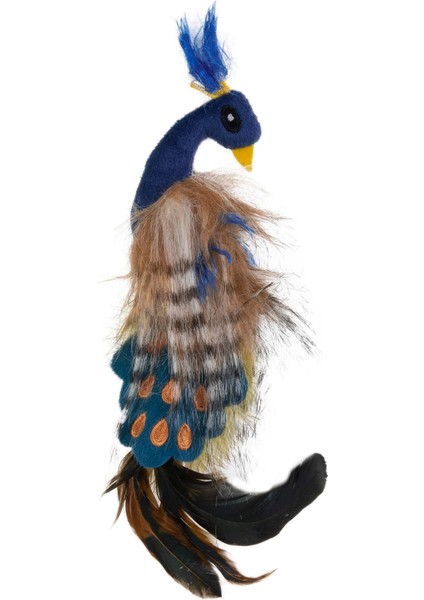 Pretty Peacock Kedi Otlu Hışırtılı ve Tüylü Kedi Oyuncağı