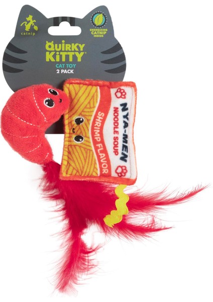 Shrimp Ramen Kedi Otlu ve Matatabili 2'li Kedi Oyuncağı
