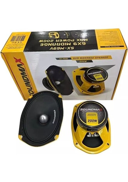SX-M69V 6x9 Oval 250W Midrange Paketi Çiftli Masella Garage Audio Oval