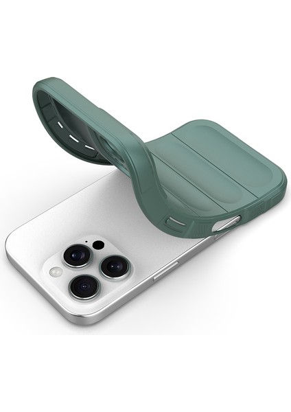 Apple iPhone 16 Pro Max Uyumlu Kılıf Etnik Optimum Silikon Yeşil