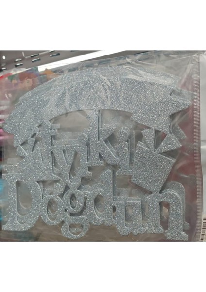 Simli Eva Çok Amaçlı Süs Iyi Ki Doğdun 27X19CM Gümüş