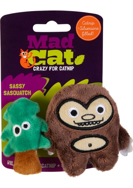 Sassy Sasquatch Kedi Otlu ve Matatabili 2'li Kedi Oyuncağı