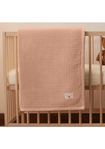 Migaloo Müslin Örtü Dört Katlı 90x120 cm Pembe