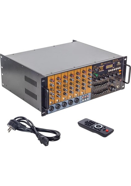 MV-1215 Usb-Bt-Uk Rms 200W - MAX.1600W 6 Zon Trafolu Küp Mixer Anfi