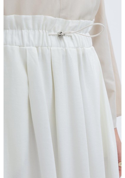 Beyaz-Belden Büzmeli Etek indirimleri