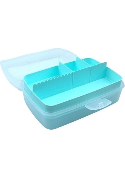 ® 12 Bölmeli Çok Amaçlı Takı Toka Kutusu Dikiş Kutusu Kapaklı Organizer Kutusu Bölmeli Kutu