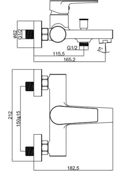 SR2510 Sharp Banyo Armatürü Siyah