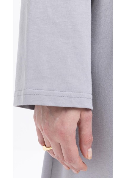 Gri-Beli Bağlamalı Elbise modelleri