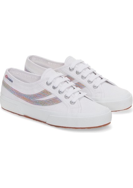 2953 Swallow Tail Lame Kadın Beyaz Bileksiz Sneaker