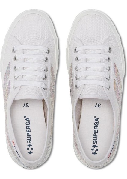 2953 Swallow Tail Lame Kadın Beyaz Bileksiz Sneaker modelleri